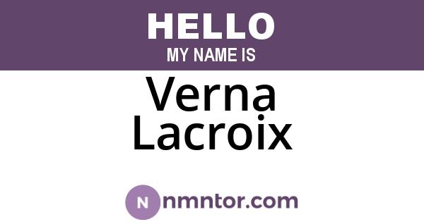 Verna Lacroix