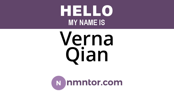 Verna Qian