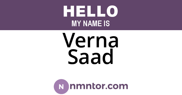 Verna Saad