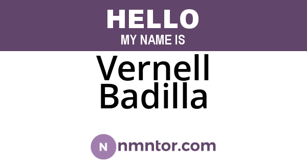 Vernell Badilla