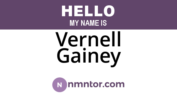 Vernell Gainey