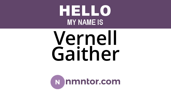 Vernell Gaither