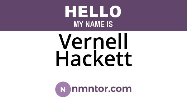 Vernell Hackett
