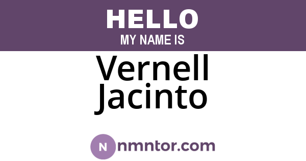 Vernell Jacinto