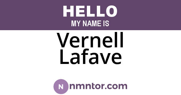 Vernell Lafave