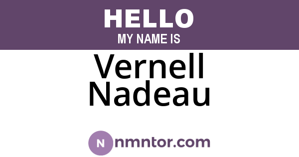 Vernell Nadeau