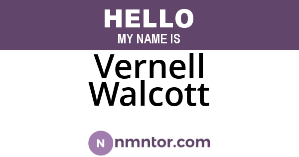 Vernell Walcott