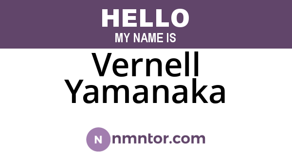 Vernell Yamanaka