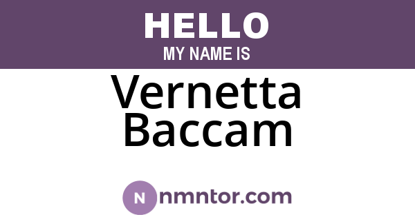 Vernetta Baccam