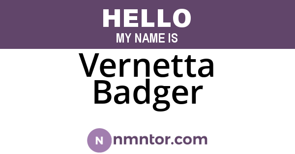 Vernetta Badger