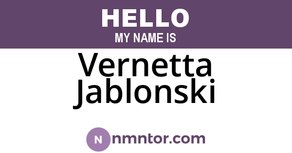 Vernetta Jablonski