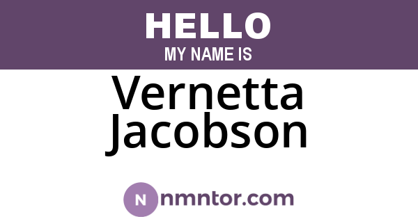 Vernetta Jacobson