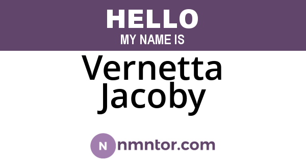 Vernetta Jacoby