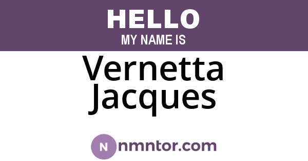 Vernetta Jacques