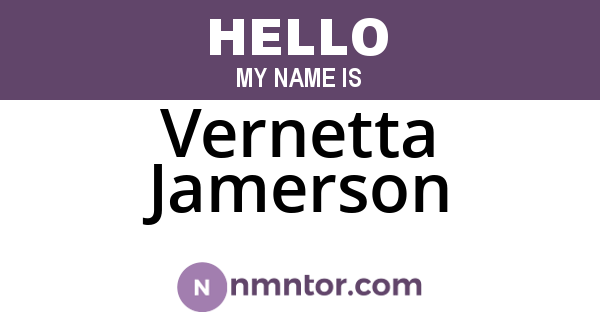 Vernetta Jamerson