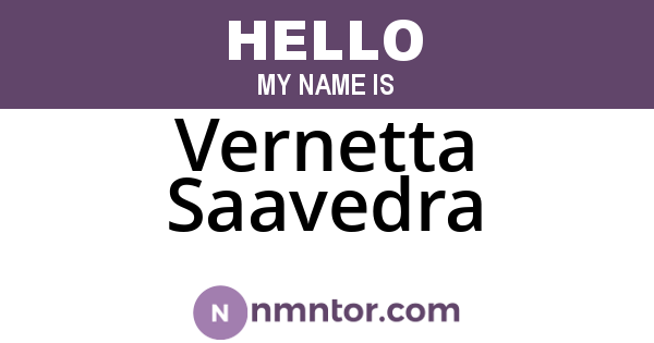 Vernetta Saavedra