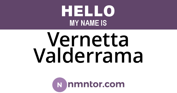 Vernetta Valderrama