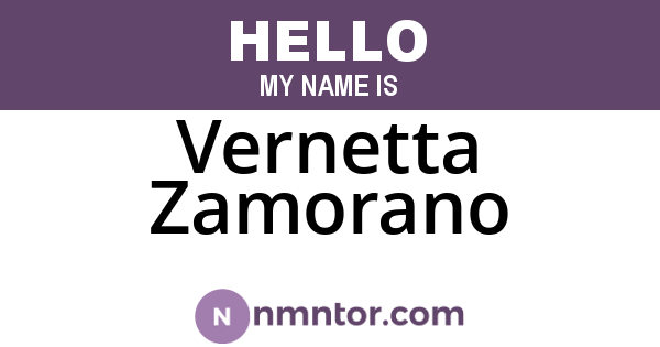 Vernetta Zamorano