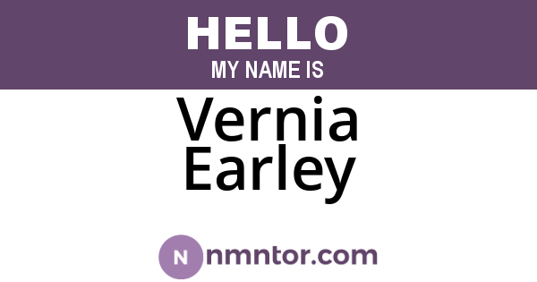 Vernia Earley
