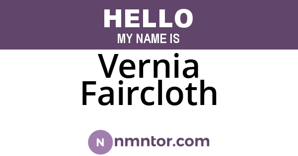 Vernia Faircloth