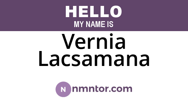 Vernia Lacsamana