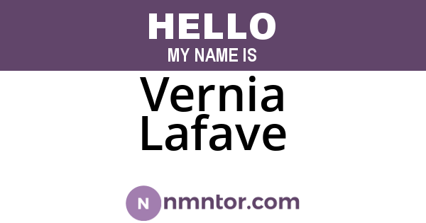 Vernia Lafave