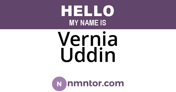 Vernia Uddin