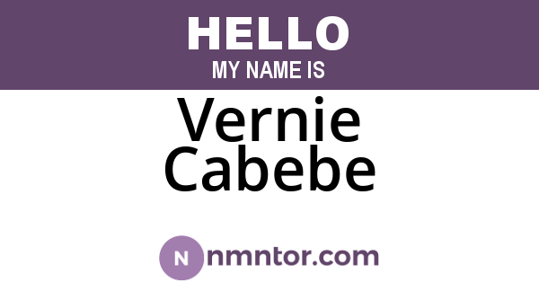 Vernie Cabebe