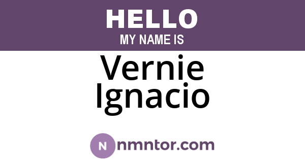 Vernie Ignacio