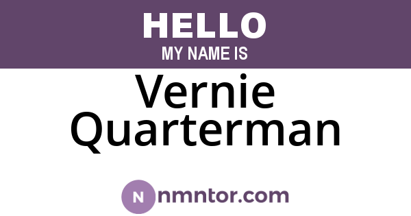 Vernie Quarterman