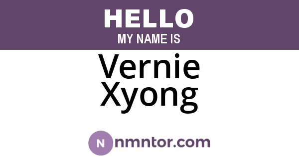 Vernie Xyong