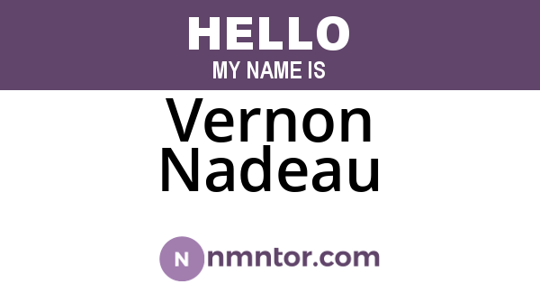 Vernon Nadeau