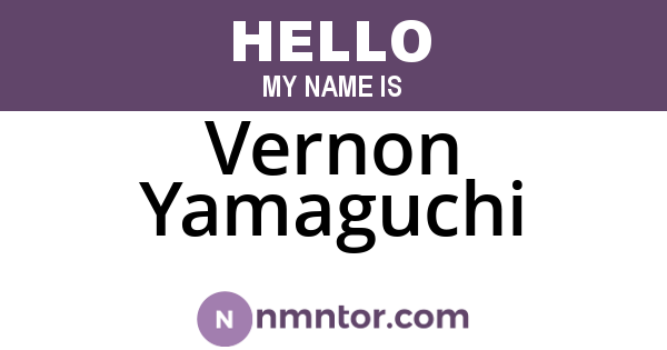 Vernon Yamaguchi