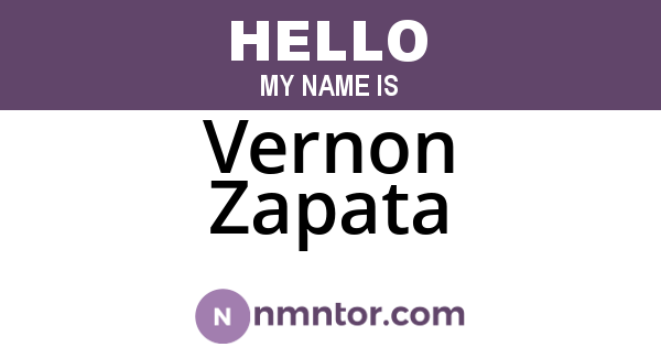Vernon Zapata