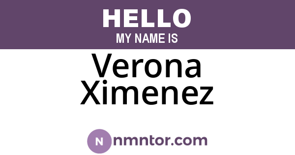 Verona Ximenez