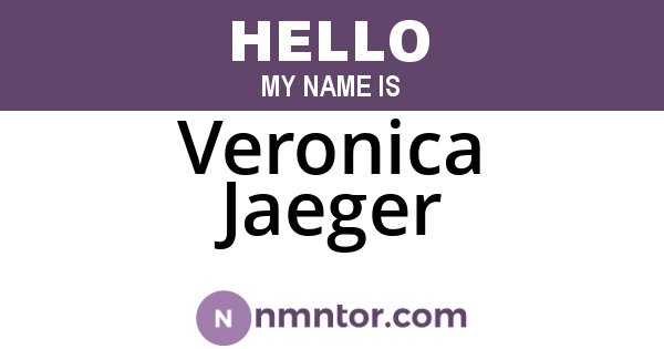 Veronica Jaeger