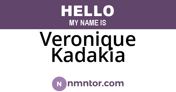 Veronique Kadakia