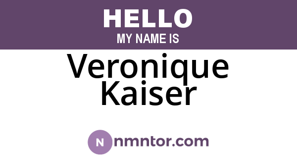 Veronique Kaiser