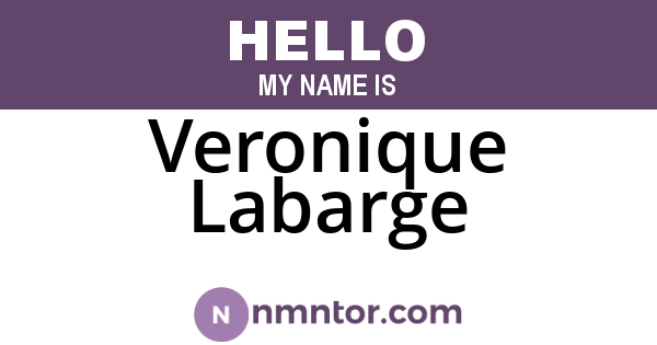 Veronique Labarge