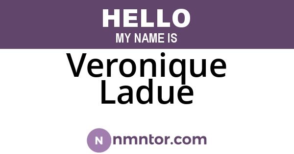 Veronique Ladue