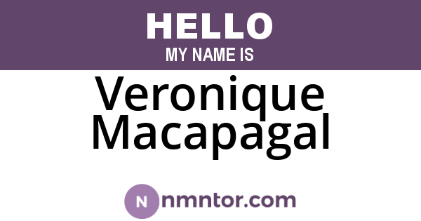Veronique Macapagal