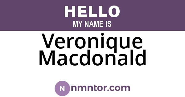 Veronique Macdonald