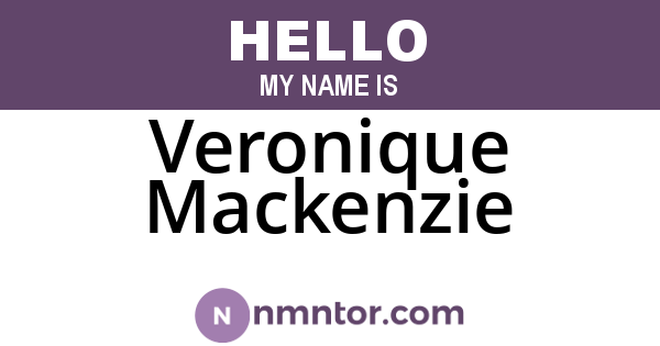 Veronique Mackenzie
