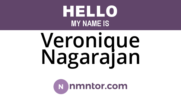 Veronique Nagarajan