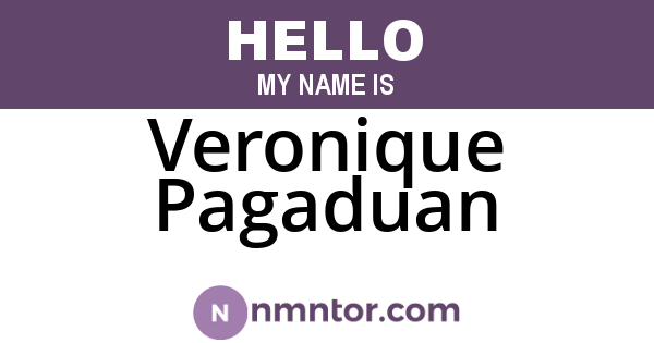 Veronique Pagaduan