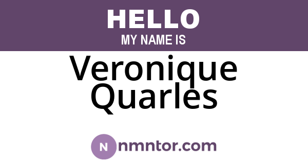 Veronique Quarles