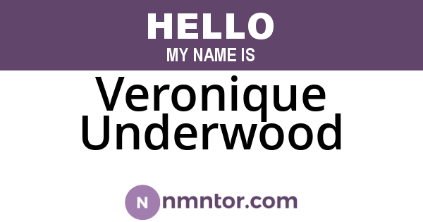 Veronique Underwood