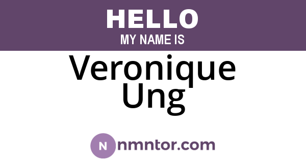 Veronique Ung