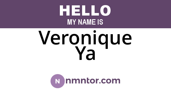 Veronique Ya
