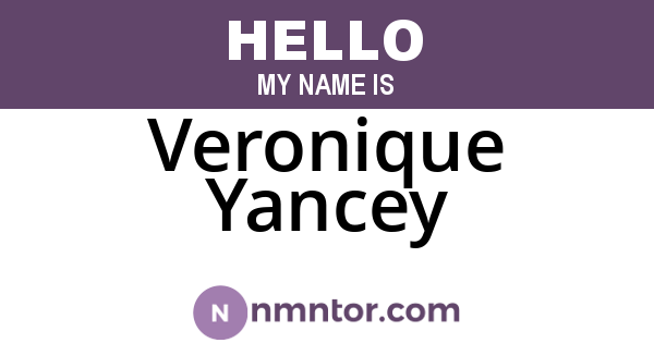 Veronique Yancey